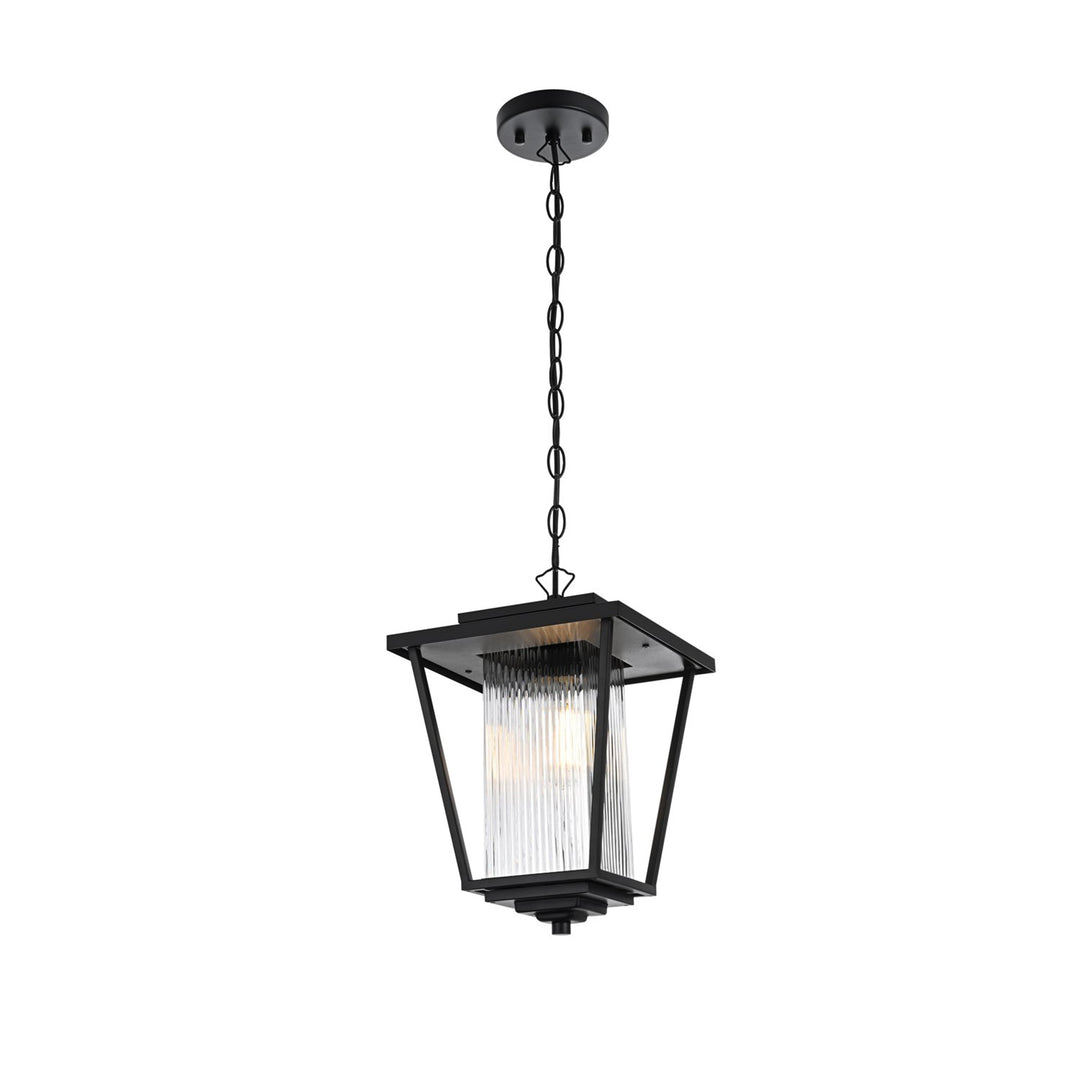 10 Inch Outdoor Pendant In Black - View 4 - Joshua Marshal