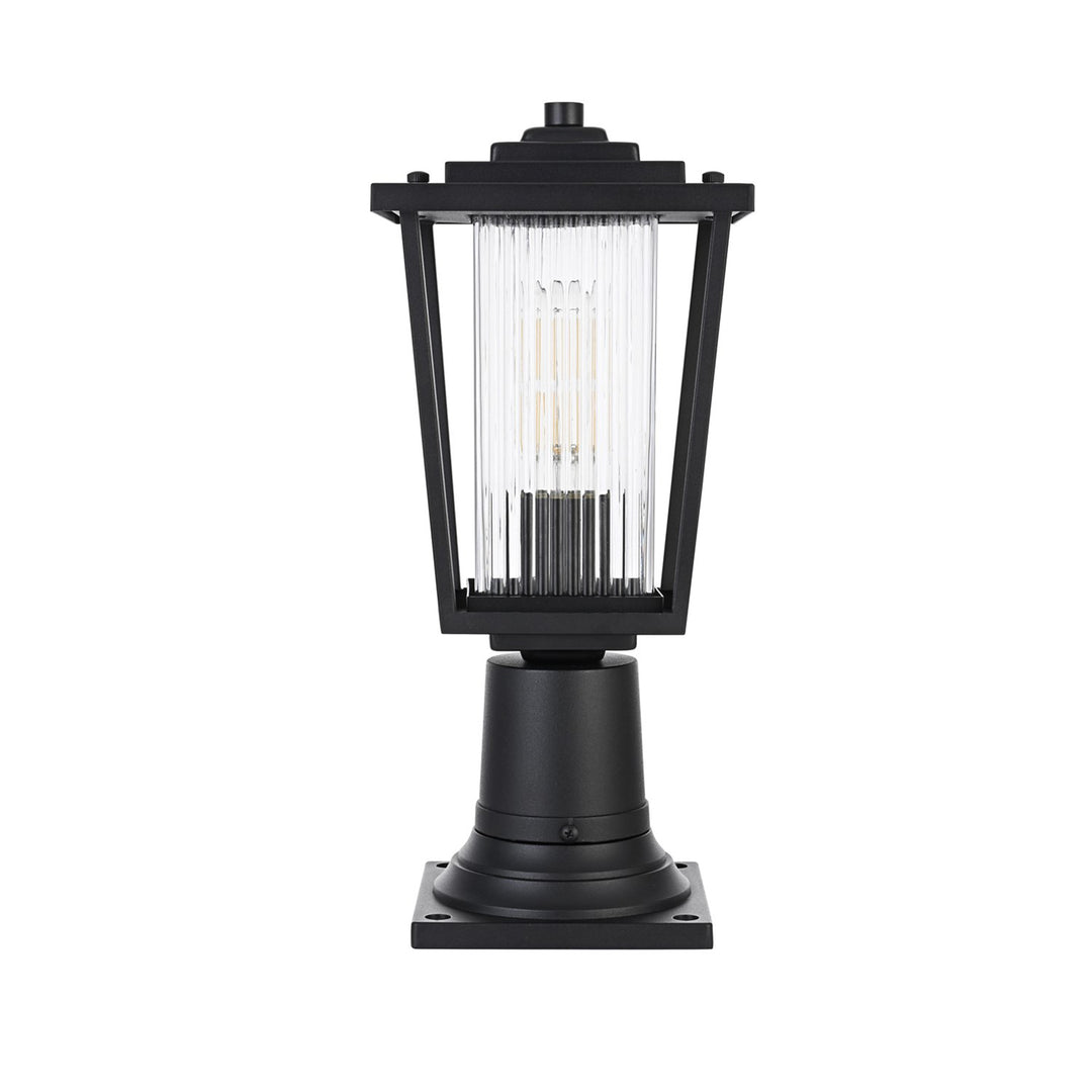 6.5 Inch Outdoor Post Light In Black - View 3 - Joshua Marshal