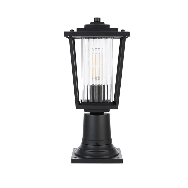 6.5 Inch Outdoor Post Light In Black - View 3 - Joshua Marshal