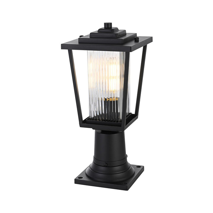 6.5 Inch Outdoor Post Light In Black - View 4 - Joshua Marshal