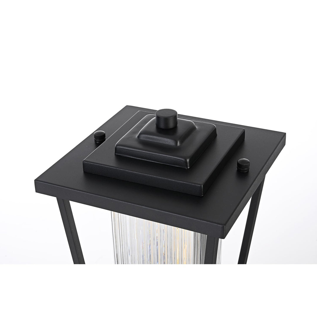 6.5 Inch Outdoor Post Light In Black - View 5 - Joshua Marshal