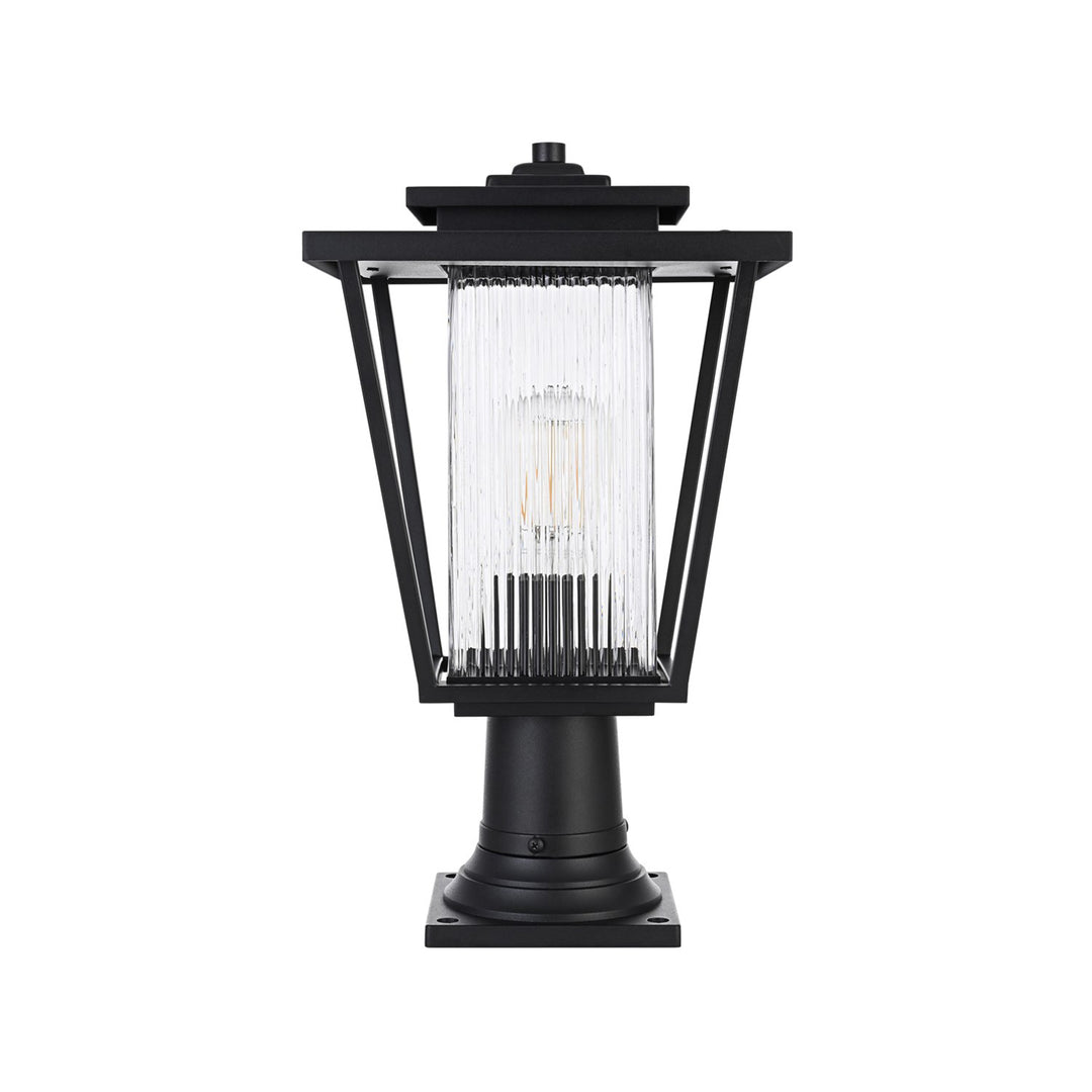 10 Inch Outdoor Post Light In Black - View 3 - Joshua Marshal