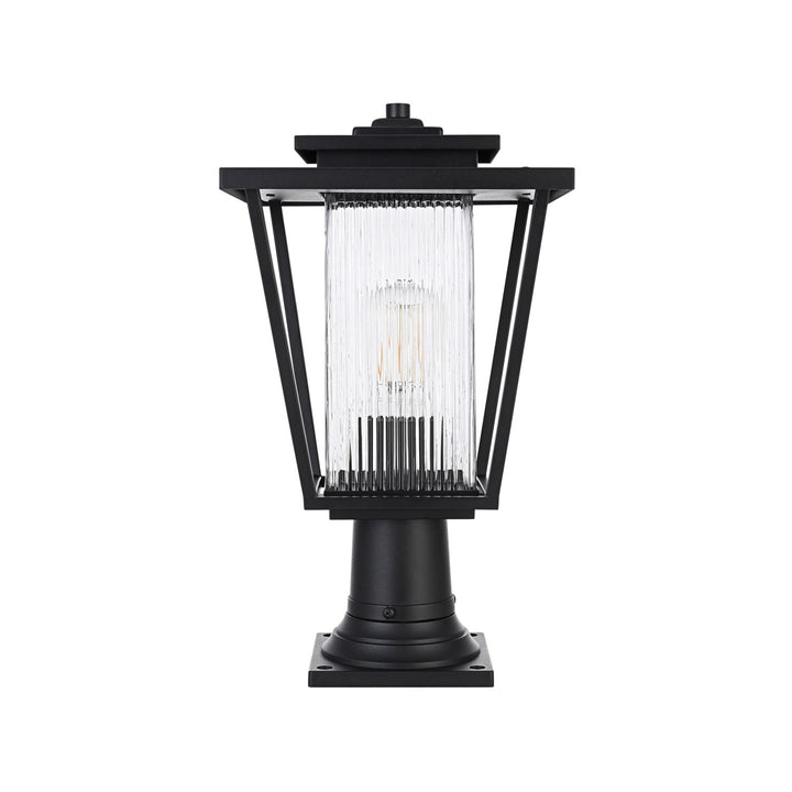 10 Inch Outdoor Post Light In Black - View 3 - Joshua Marshal