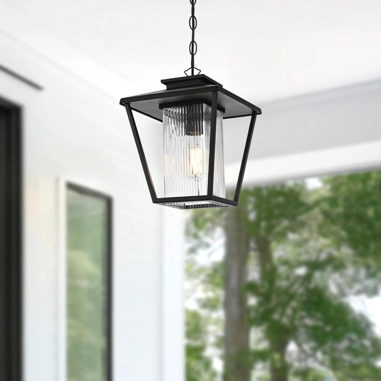 10 Inch Outdoor Pendant In Black - View 2 - Joshua Marshal