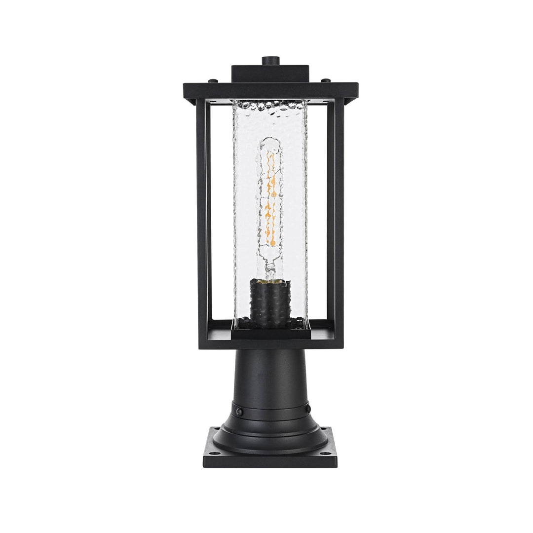 7 Inch Outdoor Post Light In Black - View 3 - Joshua Marshal