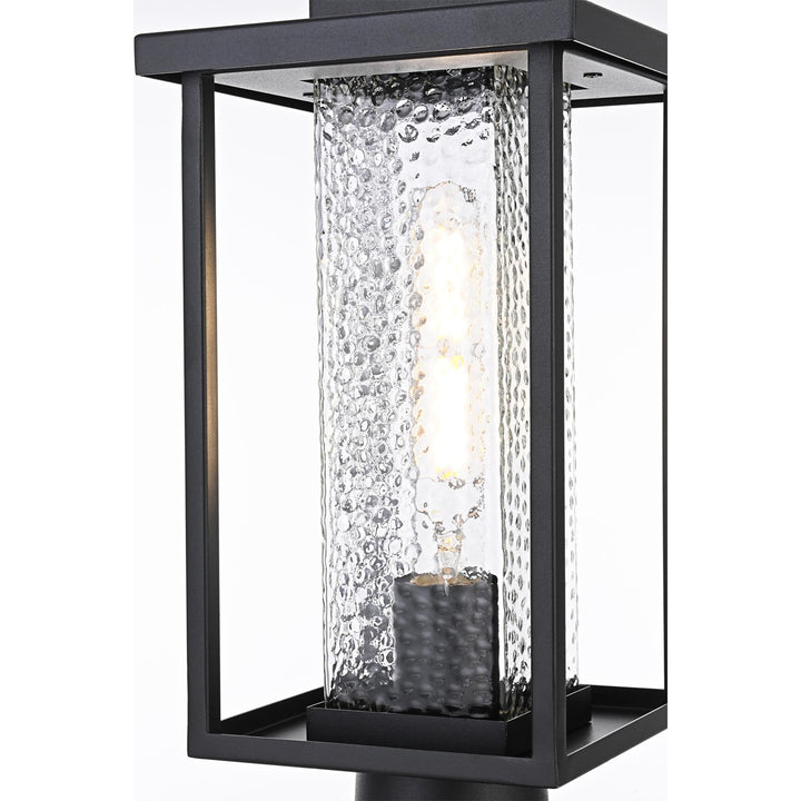 7 Inch Outdoor Post Light In Black - View 4 - Joshua Marshal