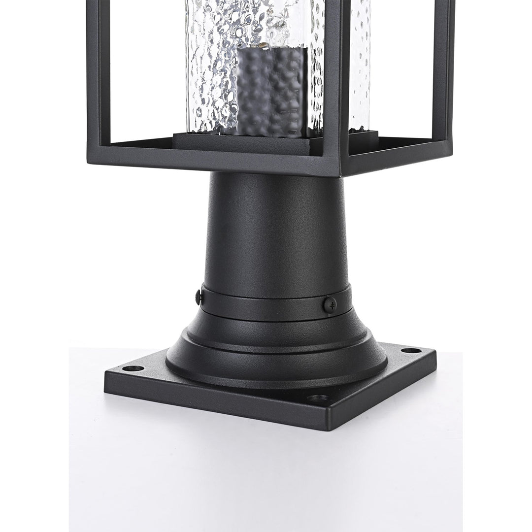 7 Inch Outdoor Post Light In Black - View 5 - Joshua Marshal