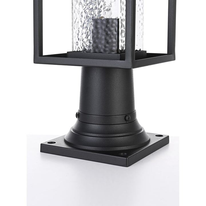 7 Inch Outdoor Post Light In Black - View 5 - Joshua Marshal