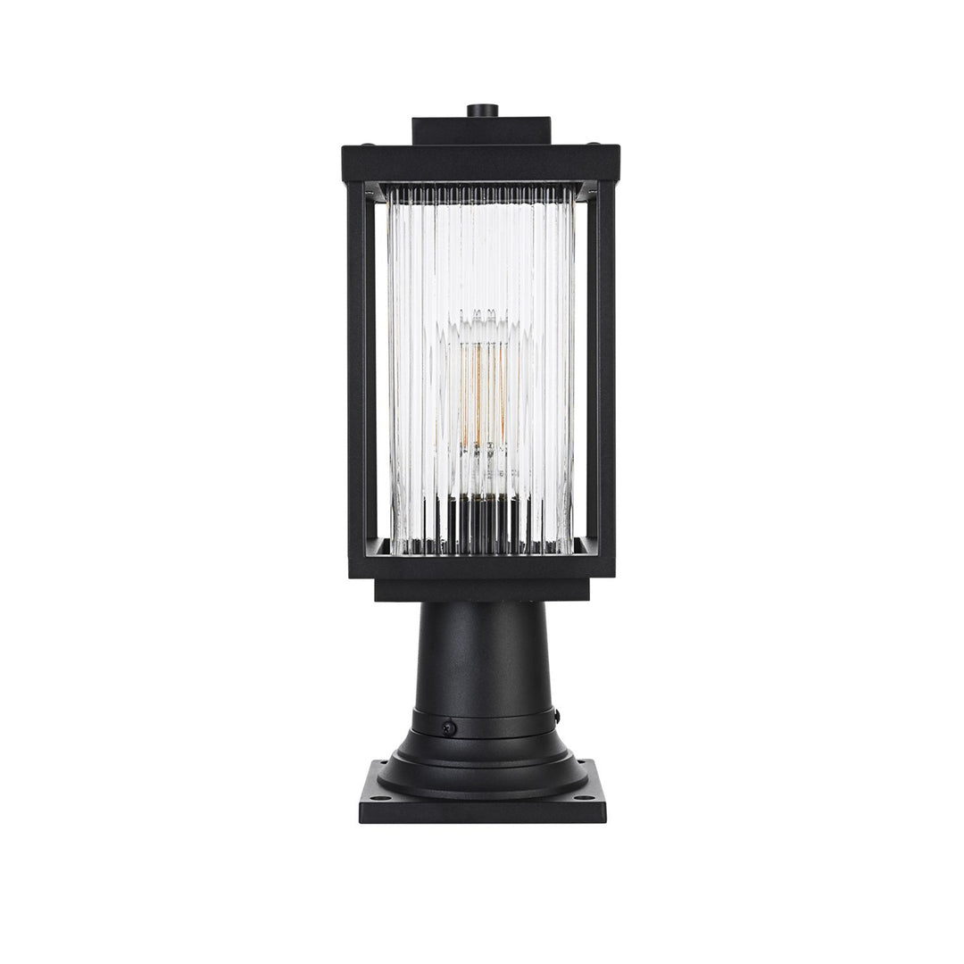 6 Inch Outdoor Post Light In Black - View 3 - Joshua Marshal
