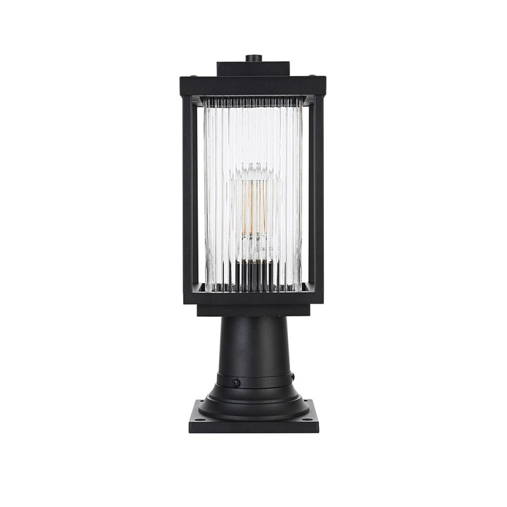 6 Inch Outdoor Post Light In Black - View 3 - Joshua Marshal
