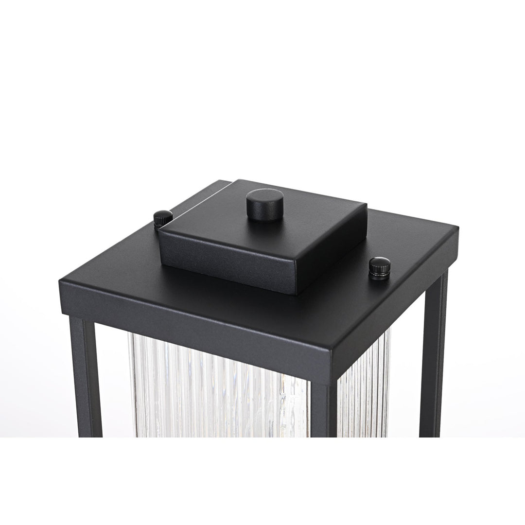 6 Inch Outdoor Post Light In Black - View 5 - Joshua Marshal