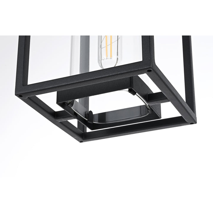 6 Inch Outdoor Pendant In Black - View 5 - Joshua Marshal