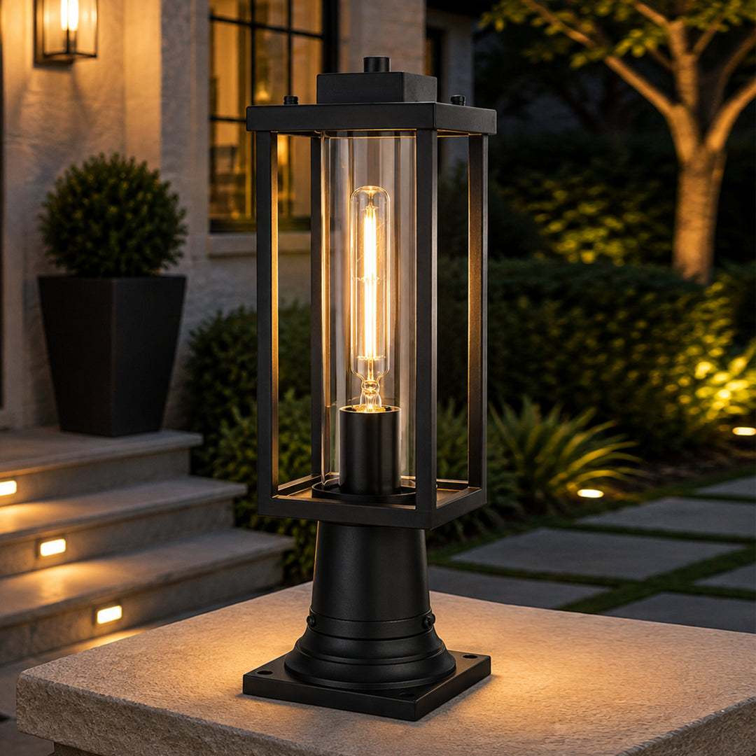 6 Inch Outdoor Post Light In Black Black Finish - LIGHTING by Joshua Marshal