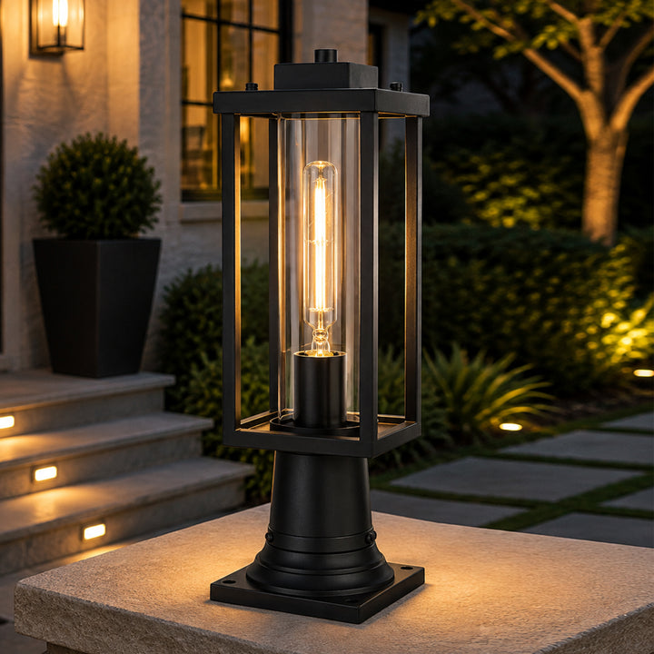 6 Inch Outdoor Post Light In Black Black Finish - LIGHTING by Joshua Marshal