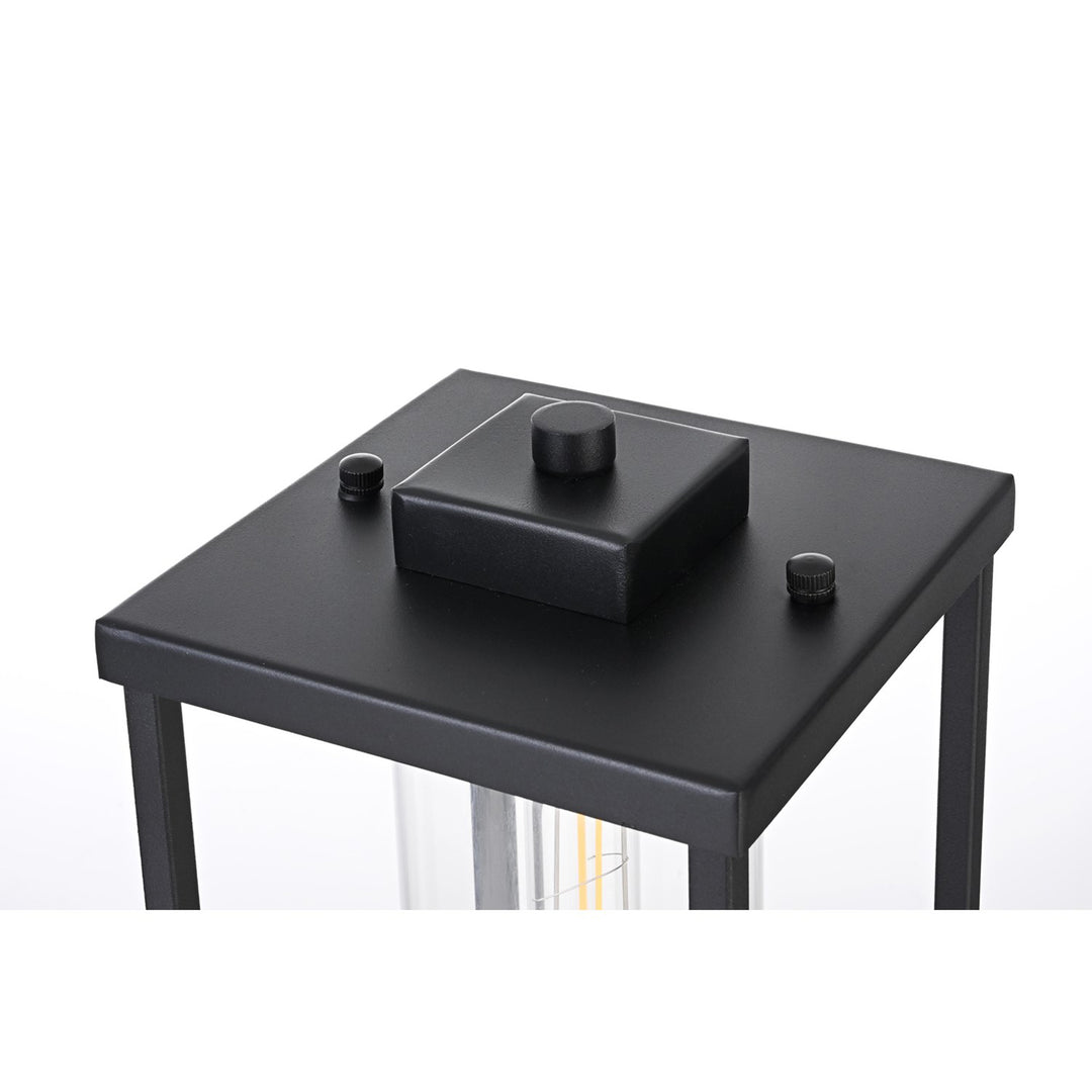 6 Inch Outdoor Post Light In Black - View 4 - Joshua Marshal