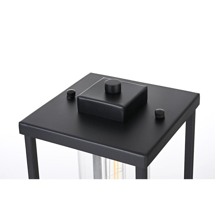 6 Inch Outdoor Post Light In Black - View 4 - Joshua Marshal