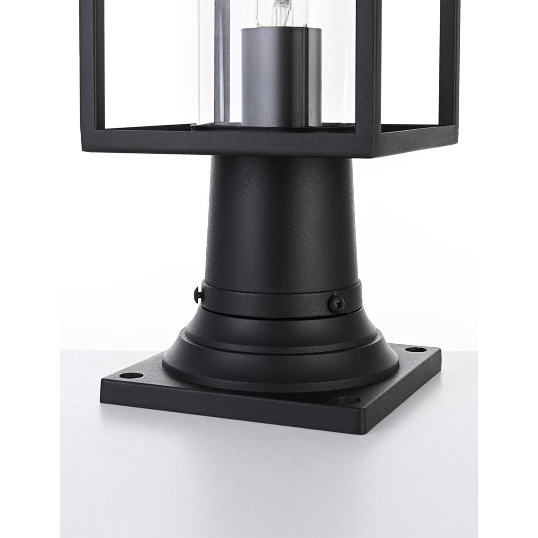 6 Inch Outdoor Post Light In Black - View 5 - Joshua Marshal