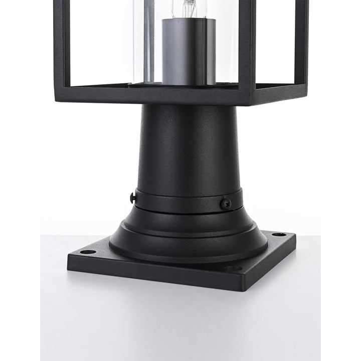 6 Inch Outdoor Post Light In Black - View 5 - Joshua Marshal
