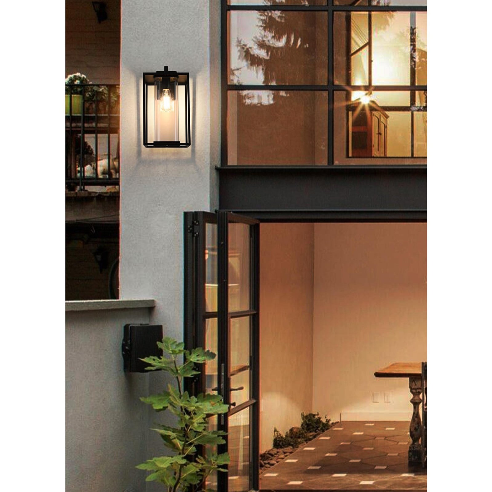 8.5 Inch Outdoor Wall Sconce In Black - View 2 - Joshua Marshal