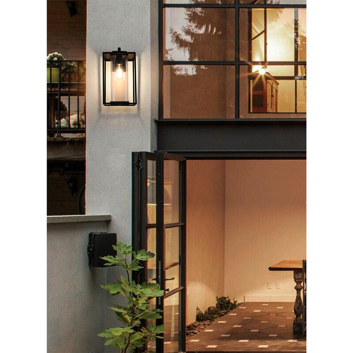 8.5 Inch Outdoor Wall Sconce In Black - View 2 - Joshua Marshal