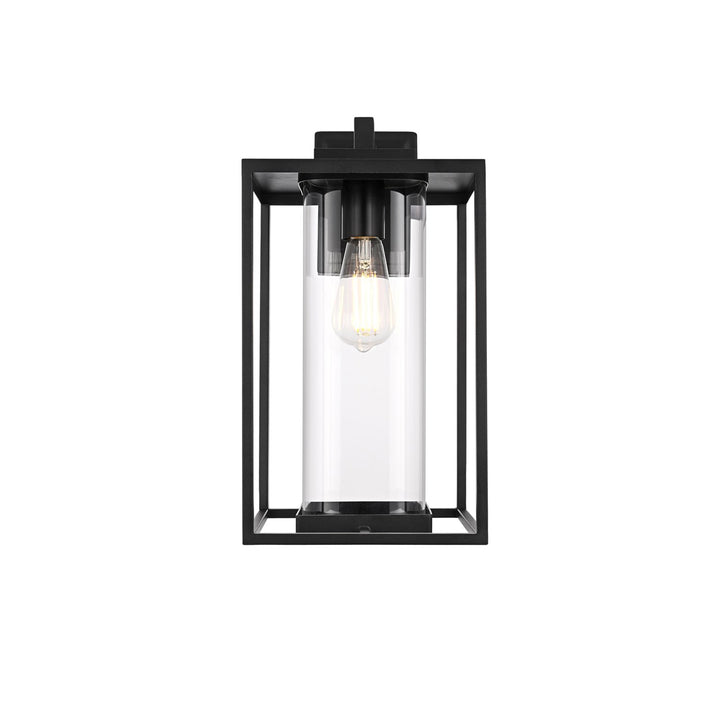 8.5 Inch Outdoor Wall Sconce In Black - View 3 - Joshua Marshal