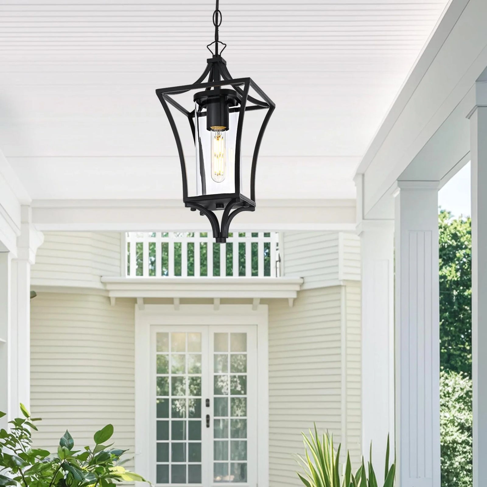 7 Inch Outdoor Pendant In Black - View 2 - Joshua Marshal
