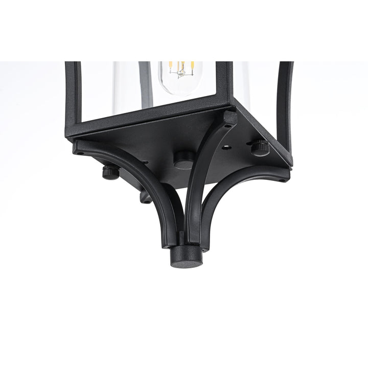 7 Inch Outdoor Pendant In Black - View 5 - Joshua Marshal