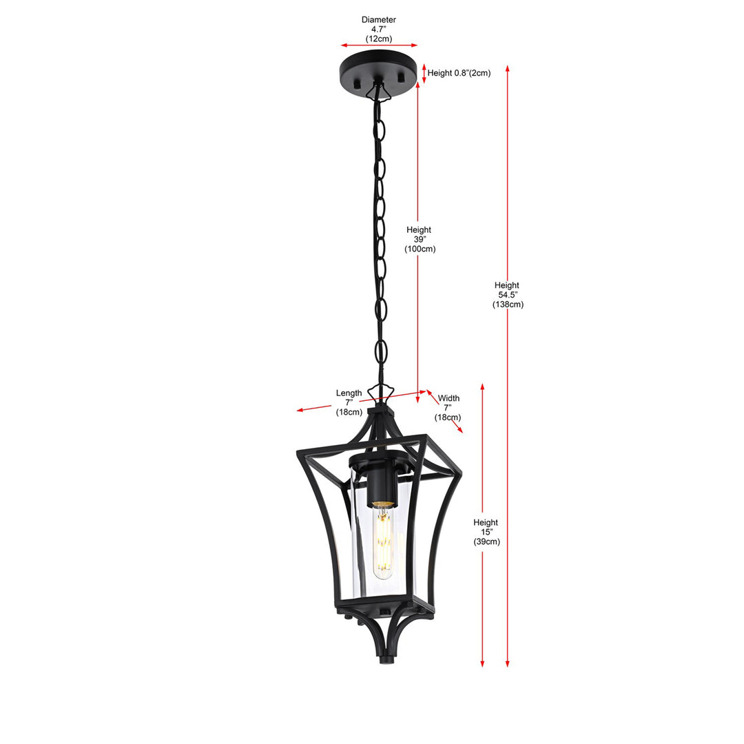 7 Inch Outdoor Pendant In Black - View 6 - Joshua Marshal