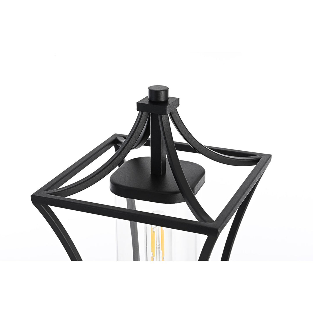 7 Inch Outdoor Post Light In Black - View 4 - Joshua Marshal