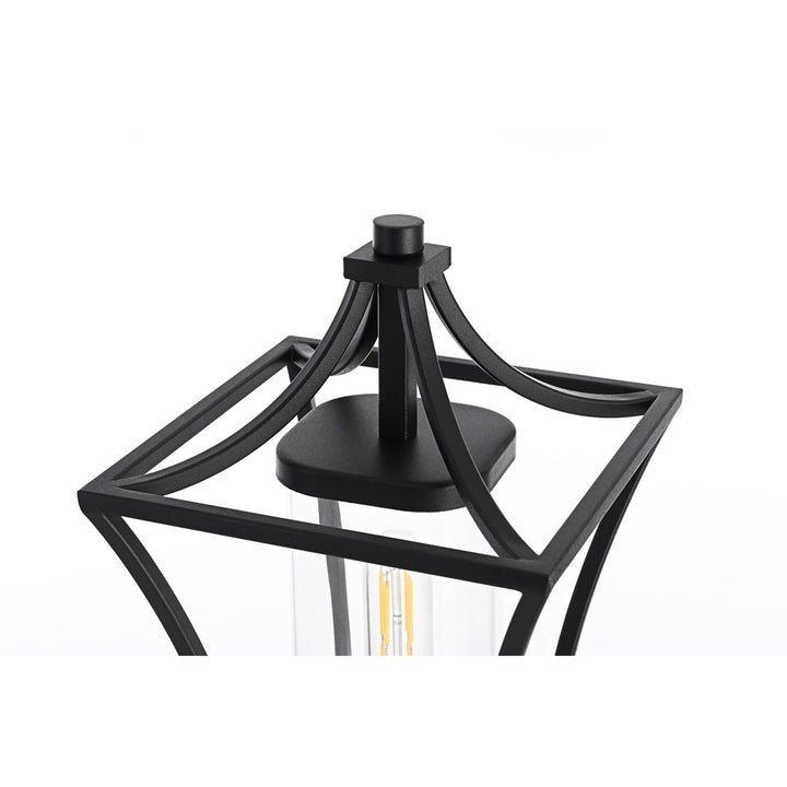 7 Inch Outdoor Post Light In Black - View 4 - Joshua Marshal