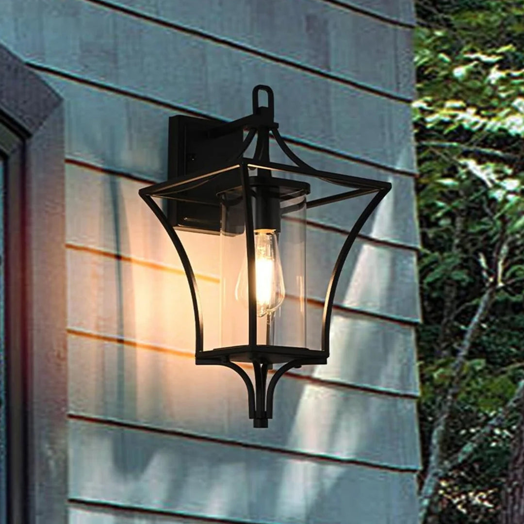 9.5 Inch Outdoor Wall Sconce In Black Black Finish - LIGHTING by Joshua Marshal