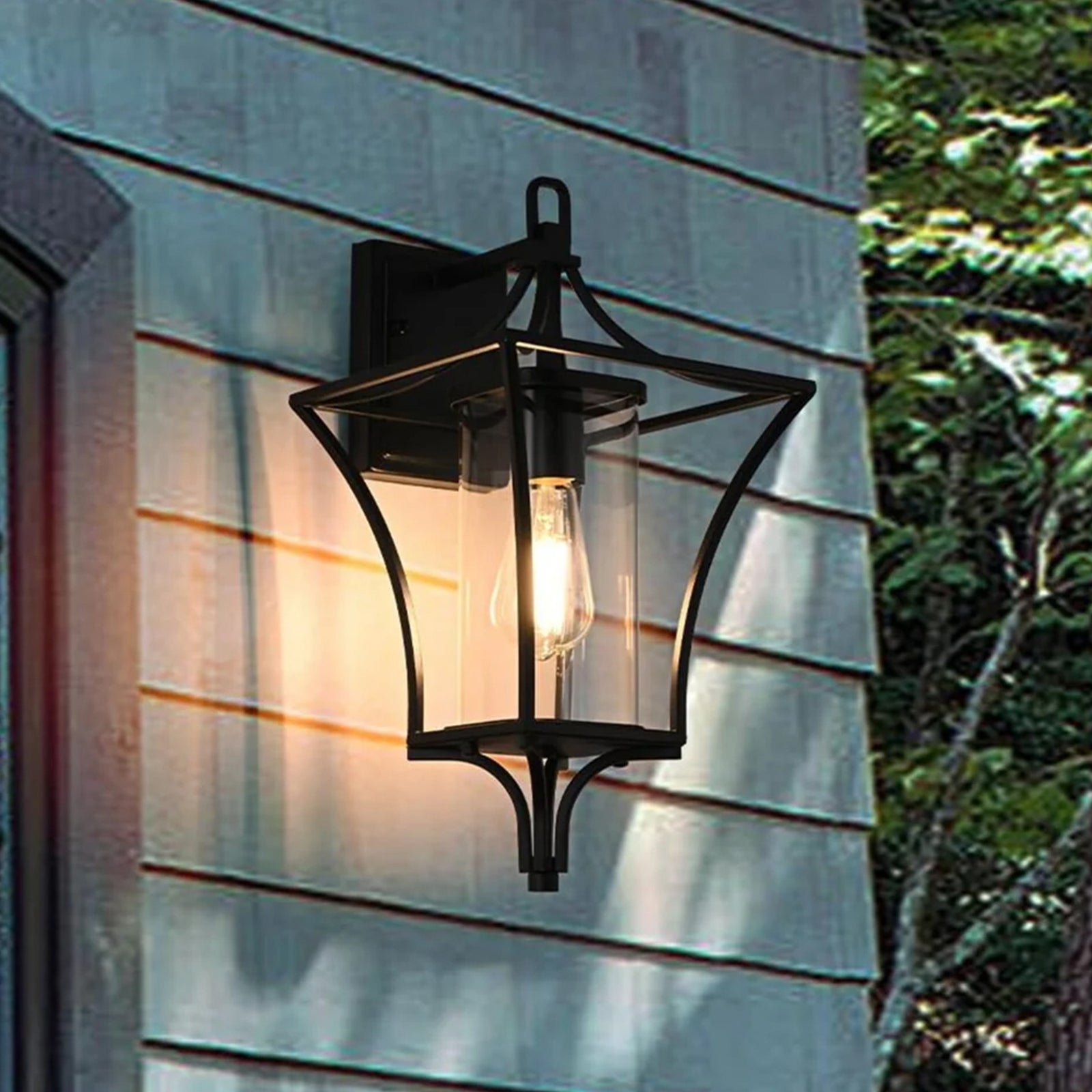 9.5 Inch Outdoor Wall Sconce In Black Black Finish - LIGHTING by Joshua Marshal