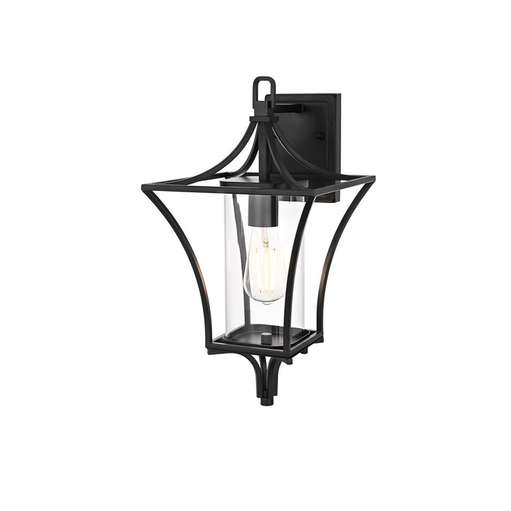 9.5 Inch Outdoor Wall Sconce In Black - View 4 - Joshua Marshal