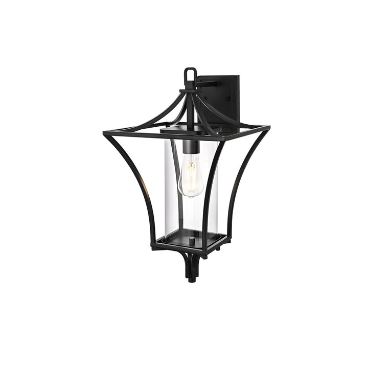 12 Inch Outdoor Wall Sconce In Black - View 4 - Joshua Marshal