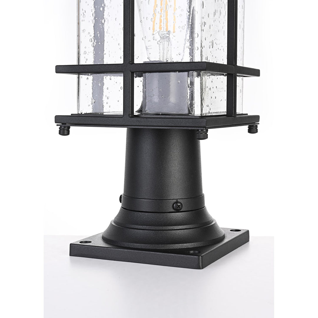 7 Inch Outdoor Post Light In Black - View 4 - Joshua Marshal