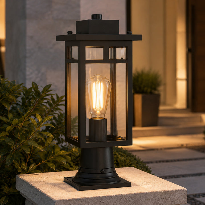 6.5 Inch Outdoor Post Light In Black Black Finish - LIGHTING by Joshua Marshal