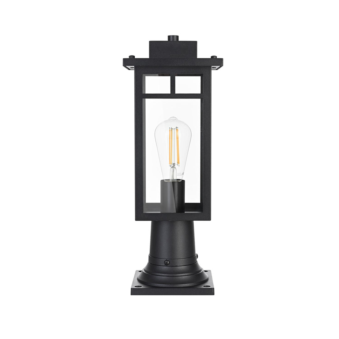 6.5 Inch Outdoor Post Light In Black - View 3 - Joshua Marshal