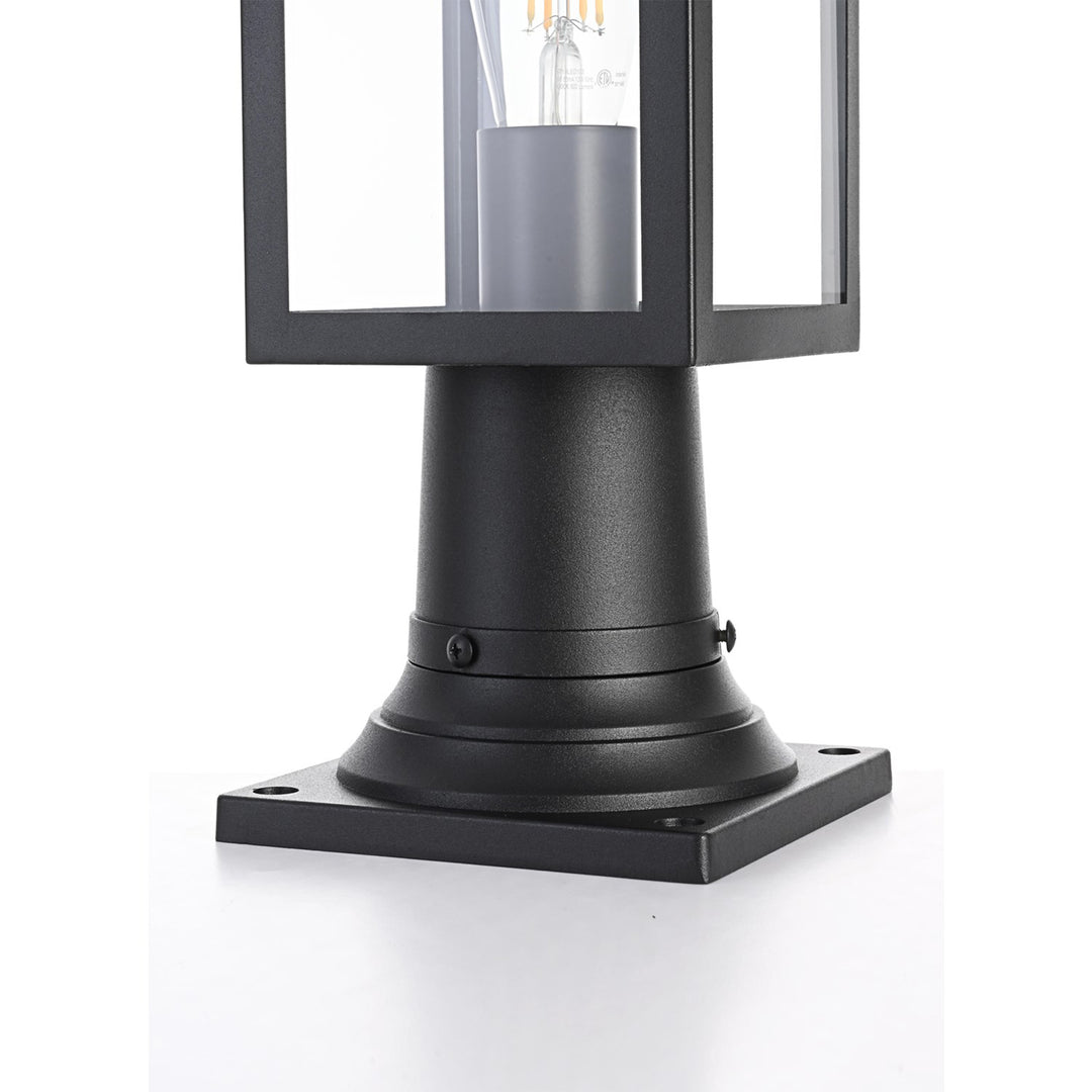 6.5 Inch Outdoor Post Light In Black - View 4 - Joshua Marshal