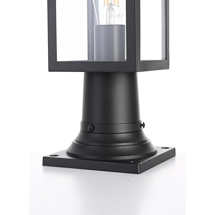 6.5 Inch Outdoor Post Light In Black - View 4 - Joshua Marshal