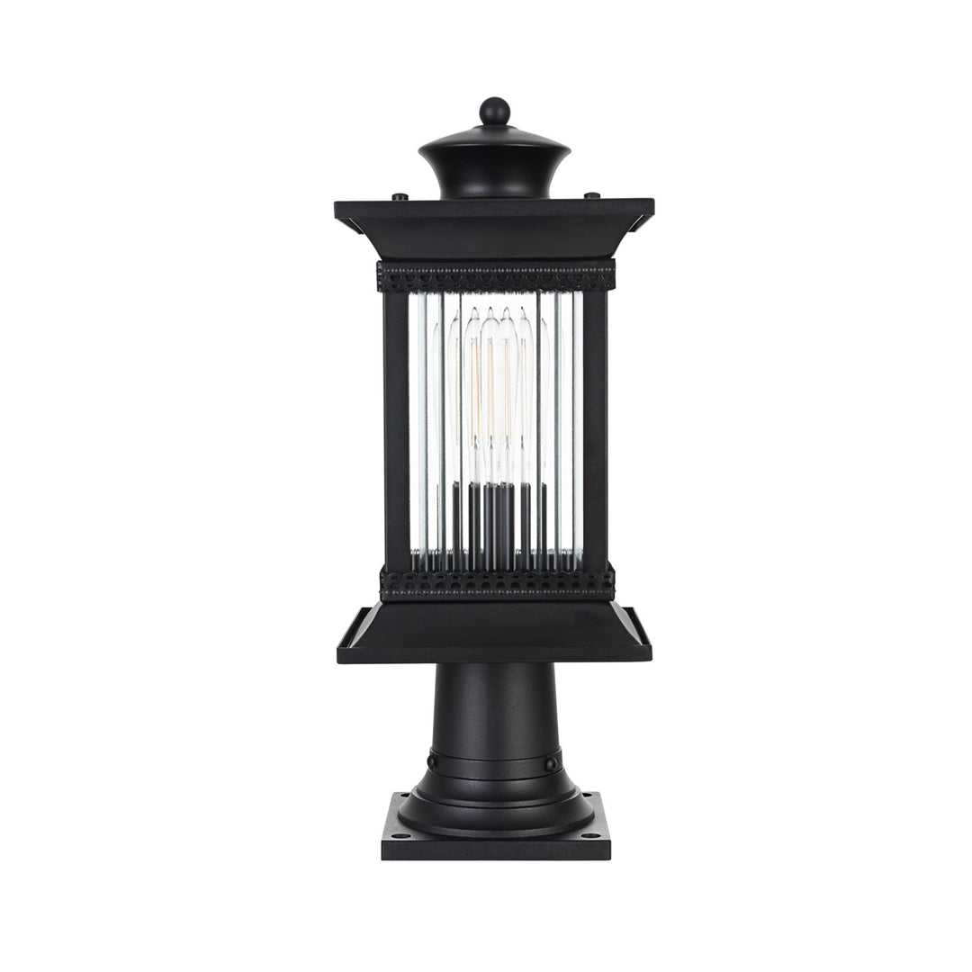 7.5 Inch Outdoor Post Light In Black - View 3 - Joshua Marshal
