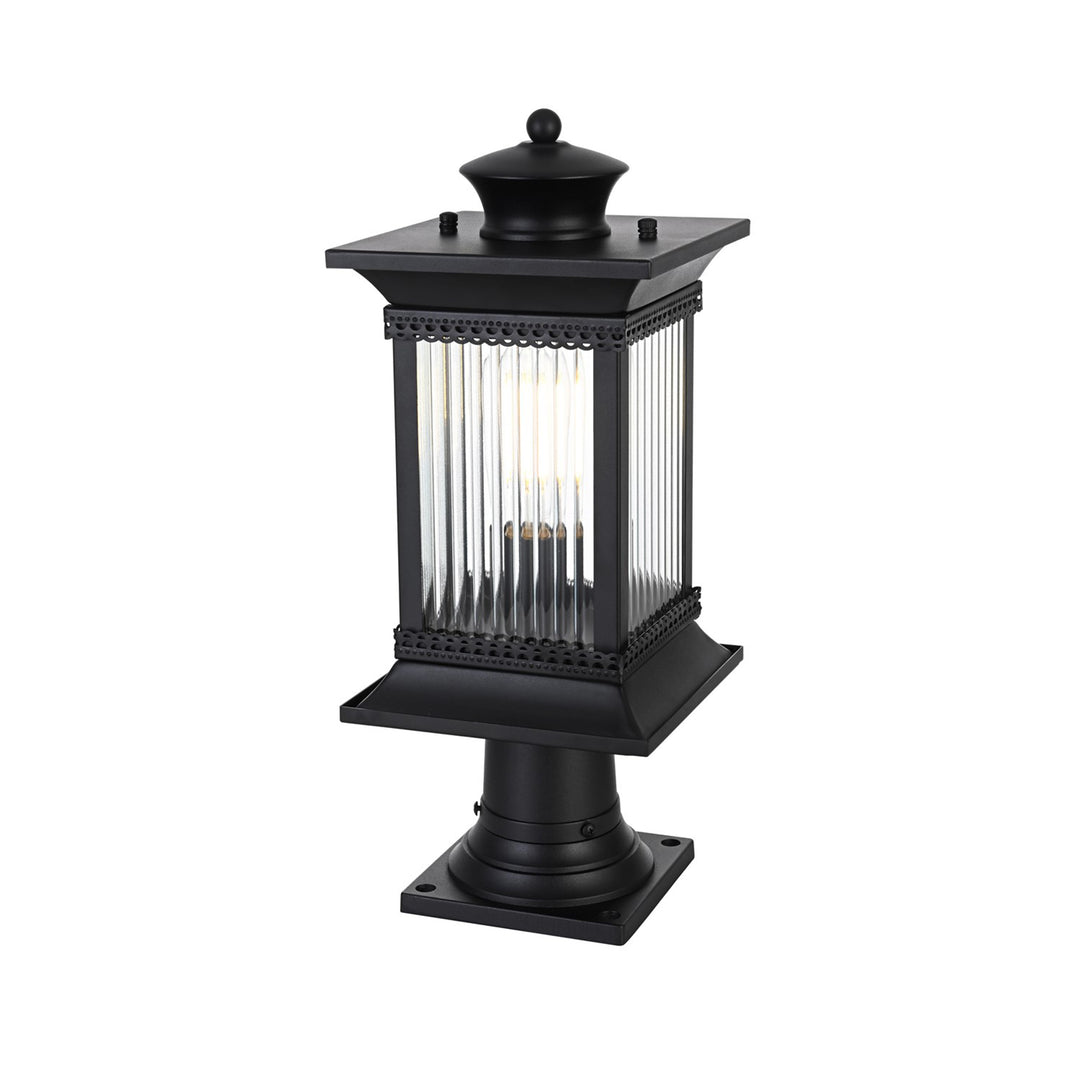 7.5 Inch Outdoor Post Light In Black - View 4 - Joshua Marshal