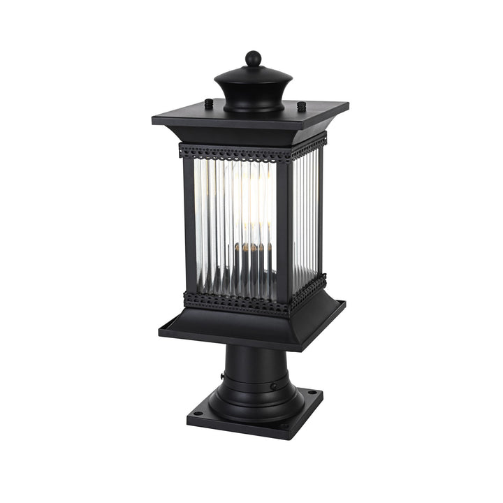 7.5 Inch Outdoor Post Light In Black - View 4 - Joshua Marshal