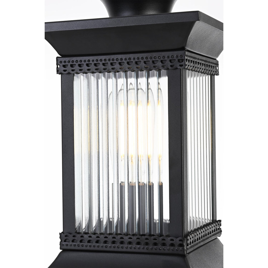 7.5 Inch Outdoor Post Light In Black - View 5 - Joshua Marshal