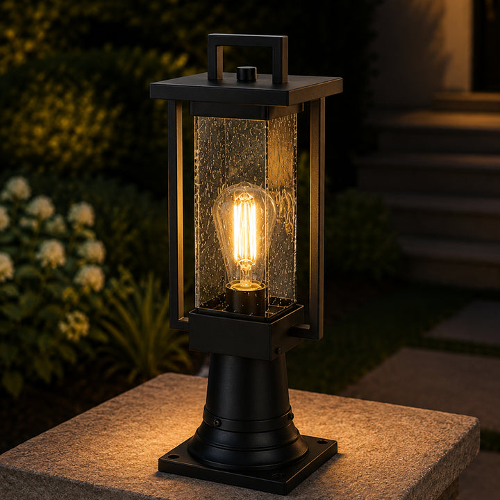 6.5 Inch Outdoor Post Light In Black Black Finish - LIGHTING by Joshua Marshal