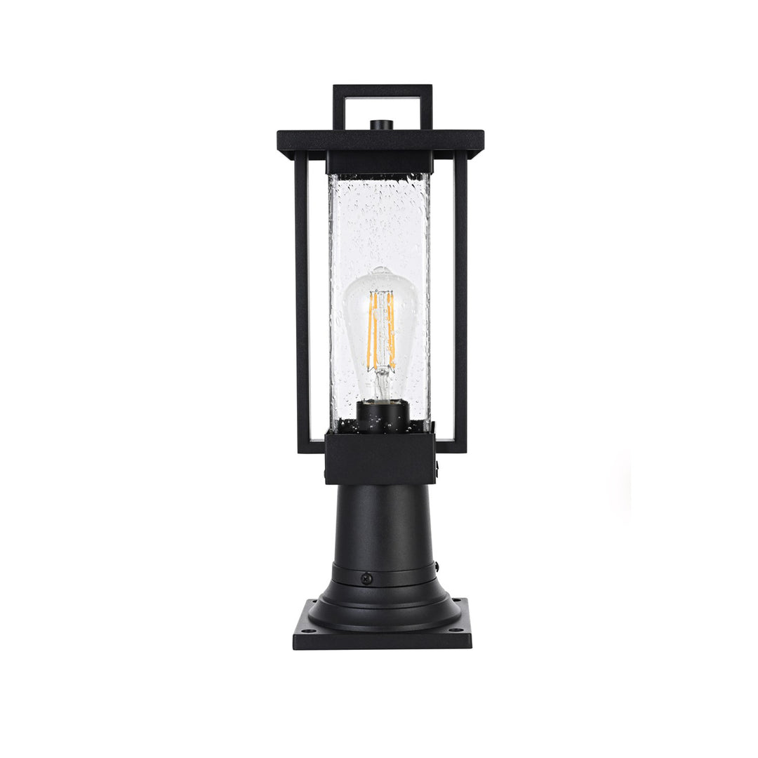6.5 Inch Outdoor Post Light In Black - View 3 - Joshua Marshal