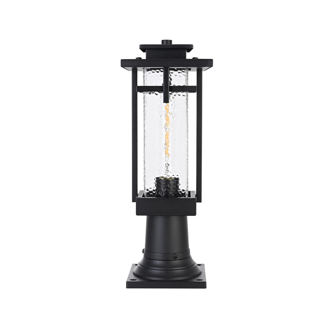 6 Inch Outdoor Post Light In Black - View 3 - Joshua Marshal