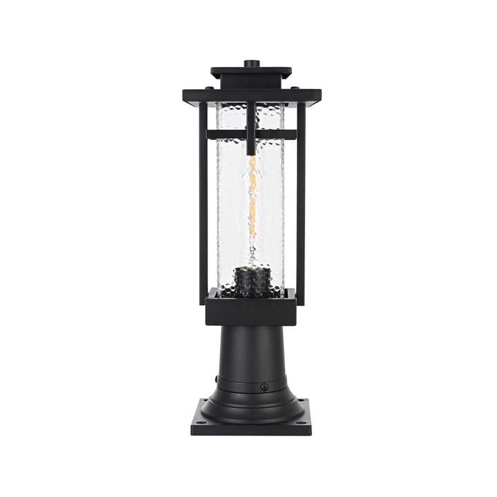 6 Inch Outdoor Post Light In Black - View 3 - Joshua Marshal