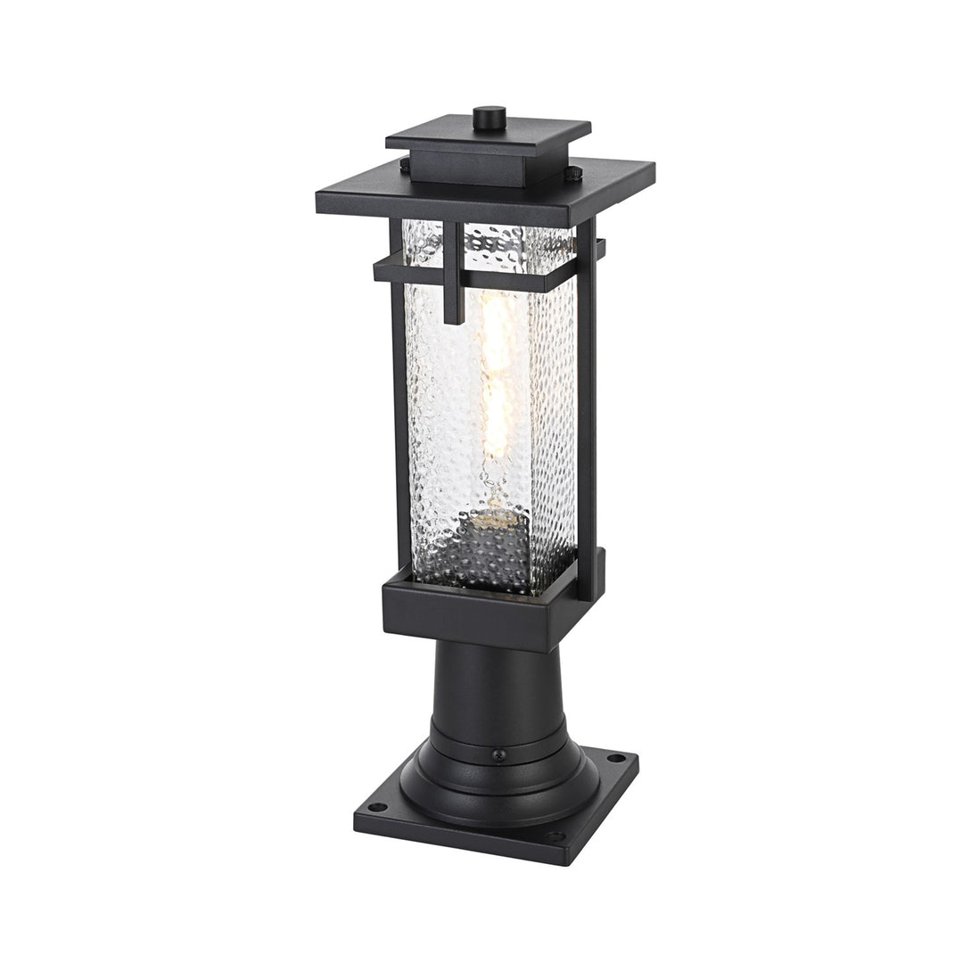 6 Inch Outdoor Post Light In Black - View 4 - Joshua Marshal