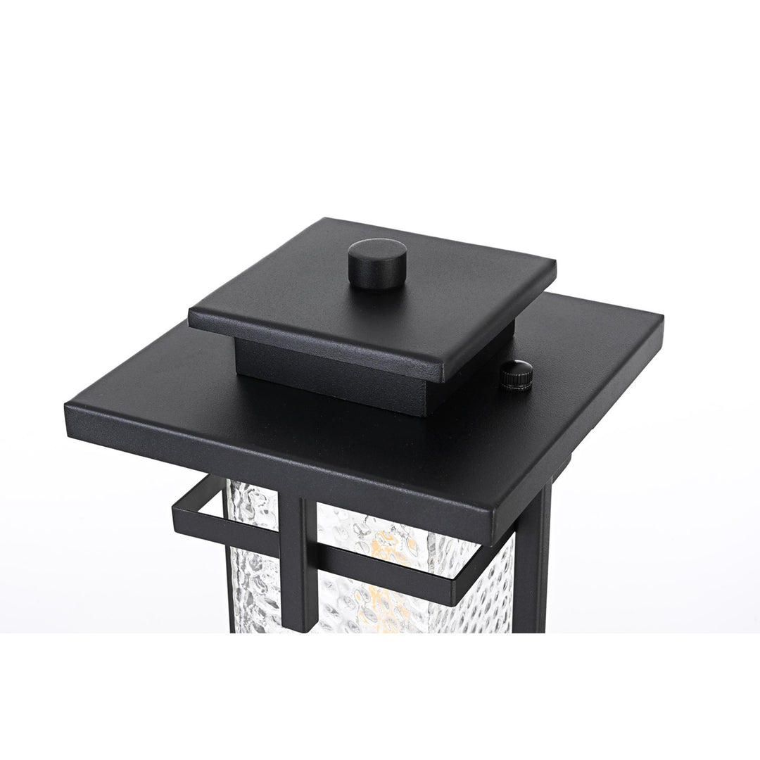 6 Inch Outdoor Post Light In Black - View 5 - Joshua Marshal