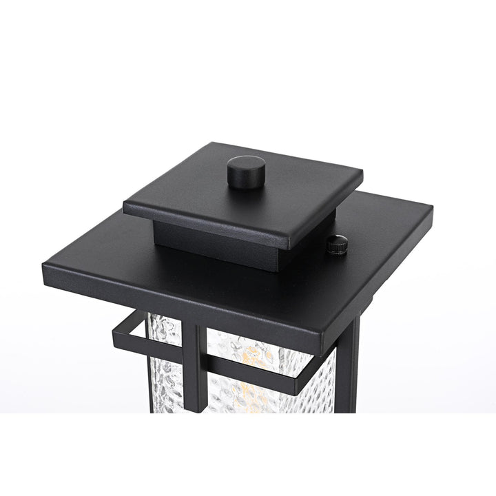 6 Inch Outdoor Post Light In Black - View 5 - Joshua Marshal